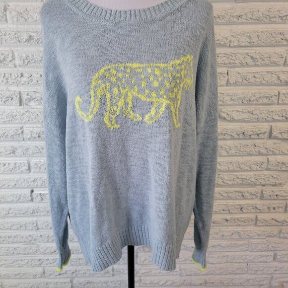 Lou Grey Womens Sweater Extra Large XL Asymmetric Comfy Blue Jaguar SWE133E - Picture 4 of 11